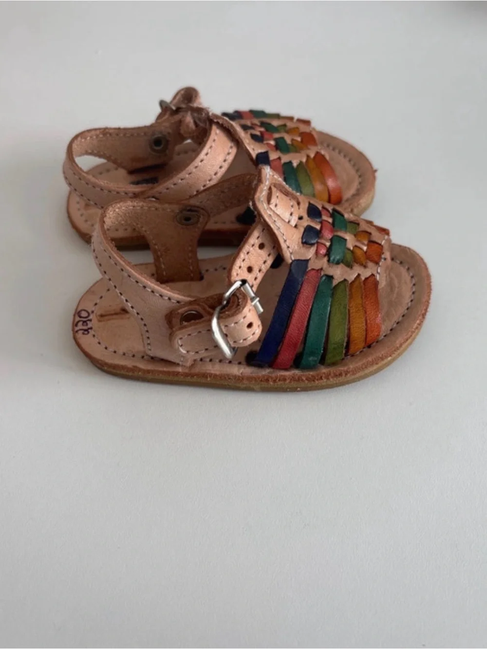 Kids Multi-Color Leather Sandals 1